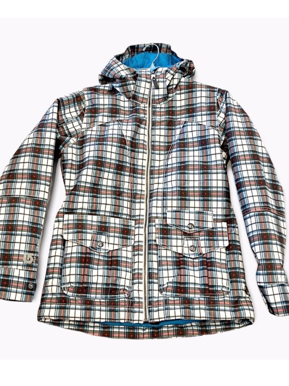 Burton Method Dry Ride Plaid Jacket Snowboard Ski Coat Gypsy Plaid Size XS